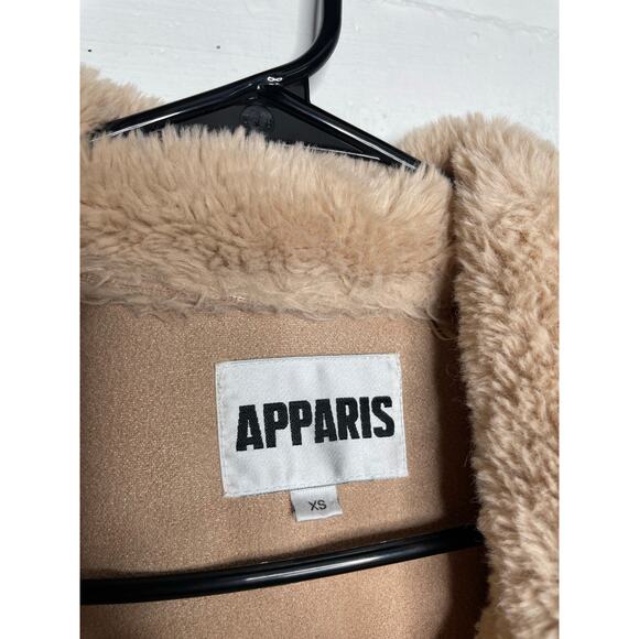 Apparis Womens Faux Fur Tan Coat Size XS - Picture 2 of 9